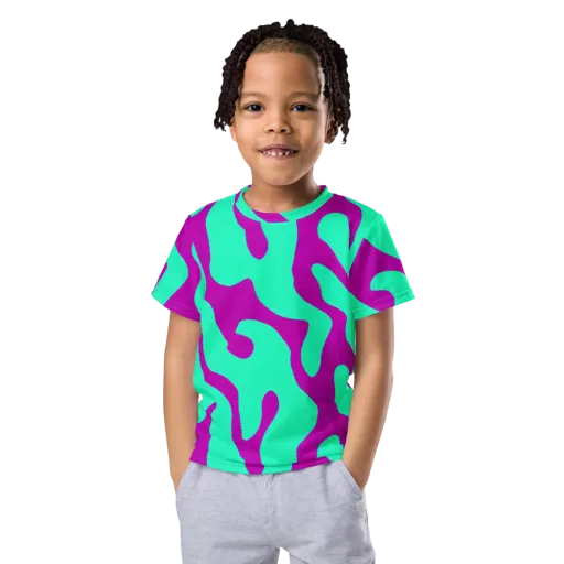 Aqua Voltage on a Kids Crew Neck T-Shirt
