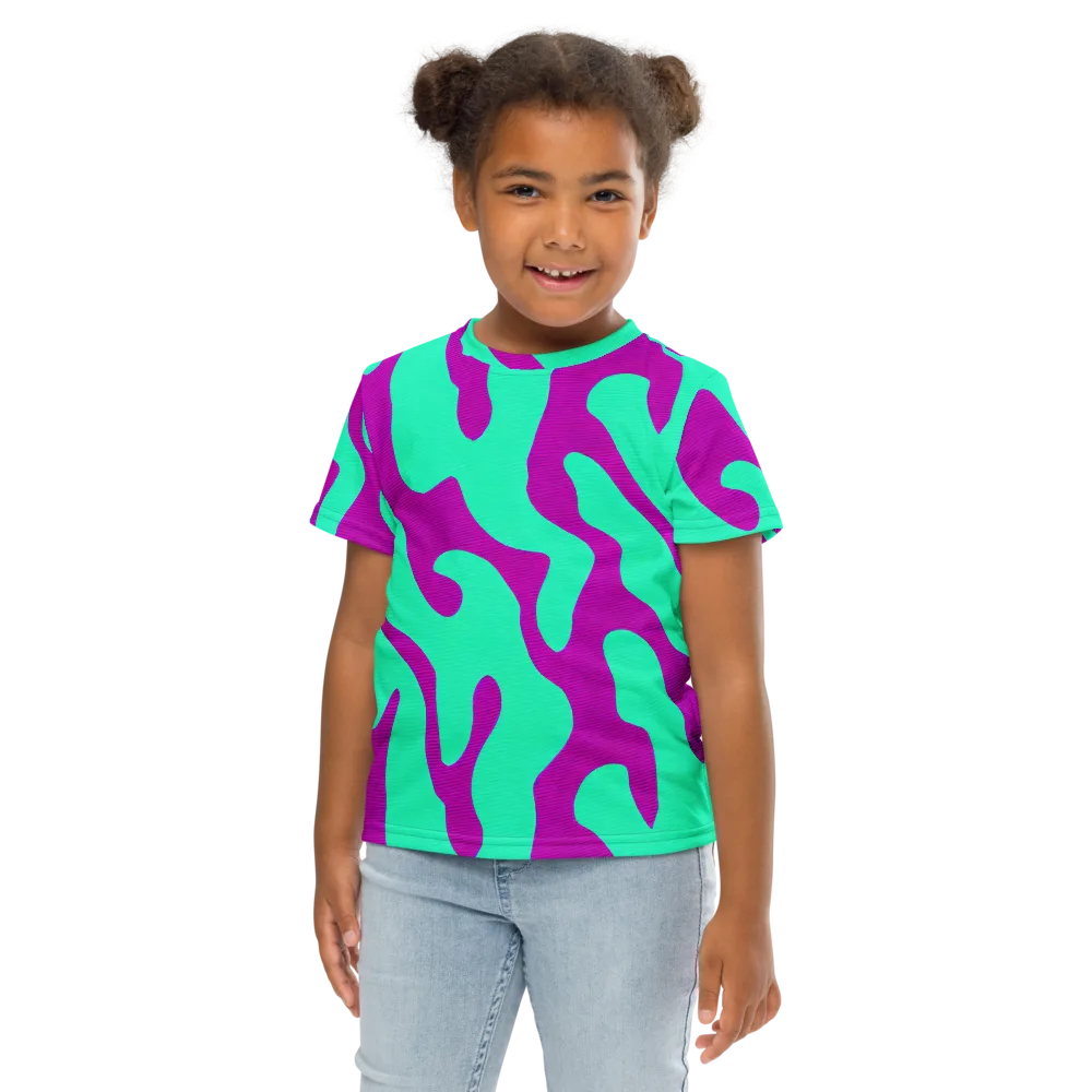Aqua Voltage on Kids Crew Neck T-Shirt — Front