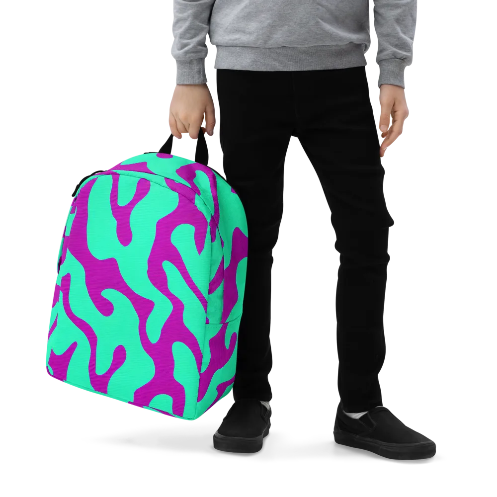 Aqua Voltage on Minimalist Backpack — Zoomed-in