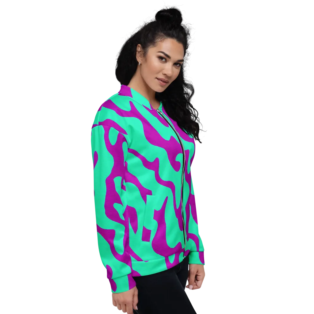 Aqua Voltage on Bomber Jacket — Right