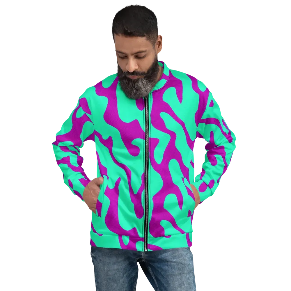Aqua Voltage on Bomber Jacket — Front