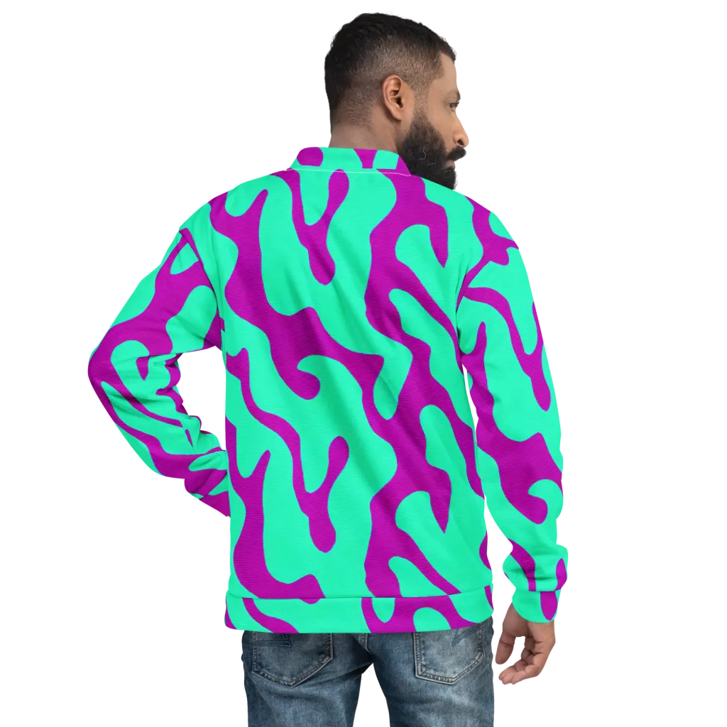 Aqua Voltage on Bomber Jacket — Back