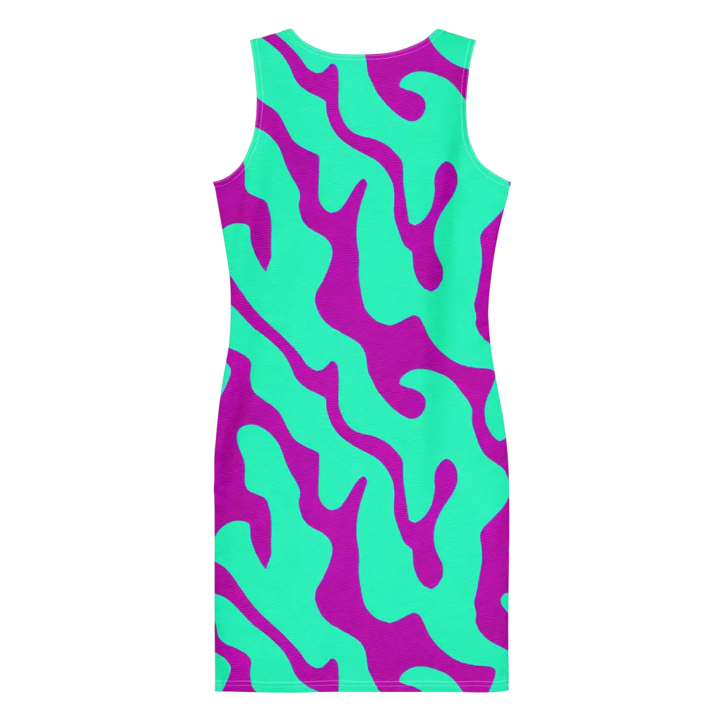 Aqua Voltage on Bodycon Dress — Back