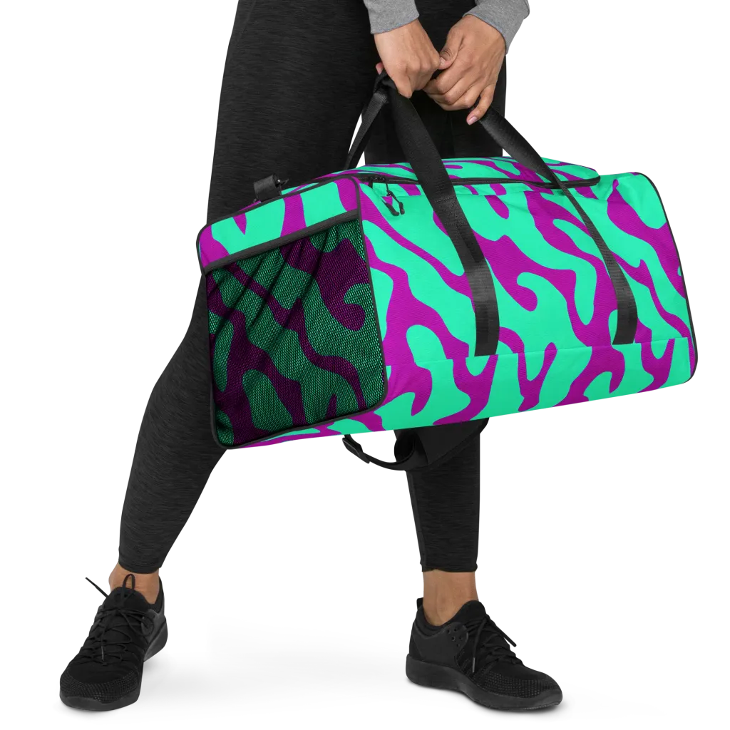 Aqua Voltage on Duffle Bag — Right Front