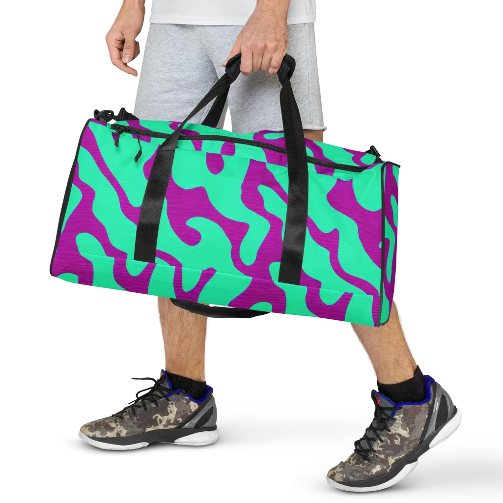 Aqua Voltage on Duffle Bag — Front