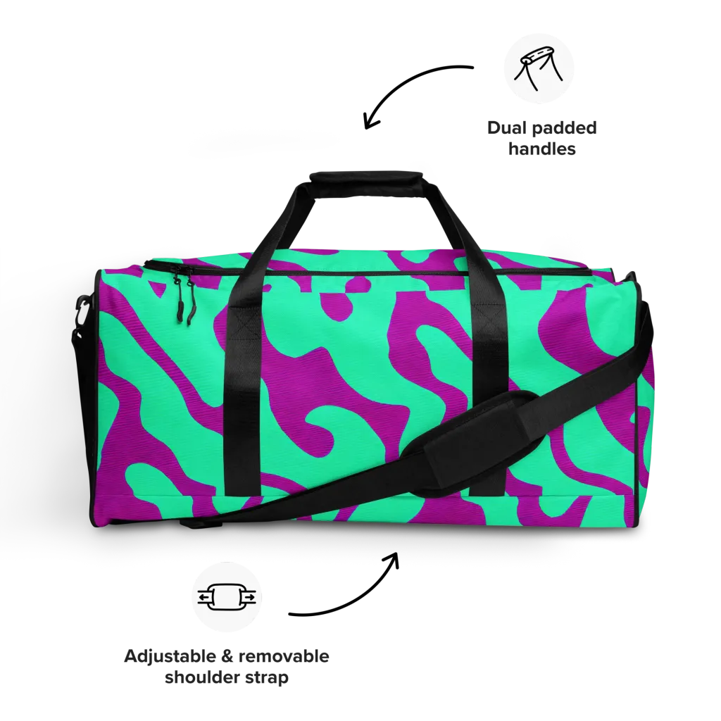 Aqua Voltage on Duffle Bag — Front