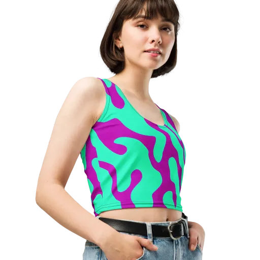Aqua Voltage on a Crop Top