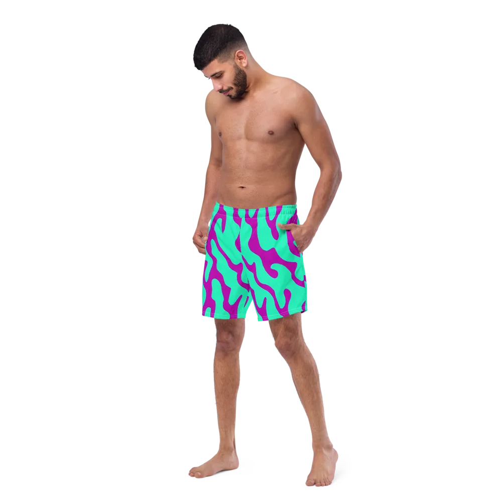 Aqua Voltage on Swim Trunks — Left Front