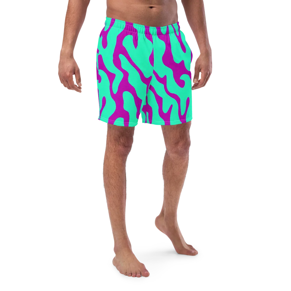 Aqua Voltage on Swim Trunks — Front