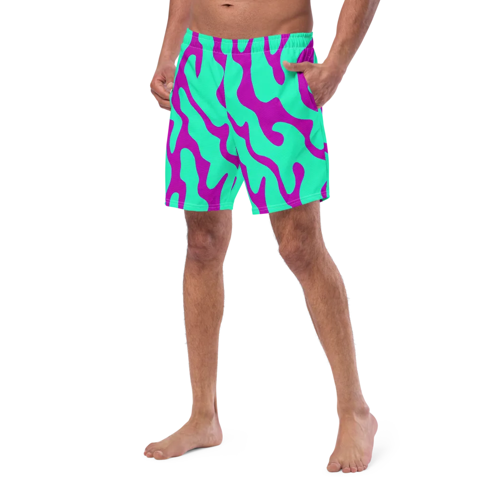 Aqua Voltage on Swim Trunks — Left Front