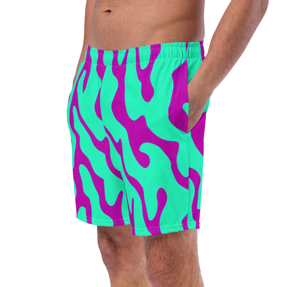 Aqua Voltage on Swim Trunks — Left Front