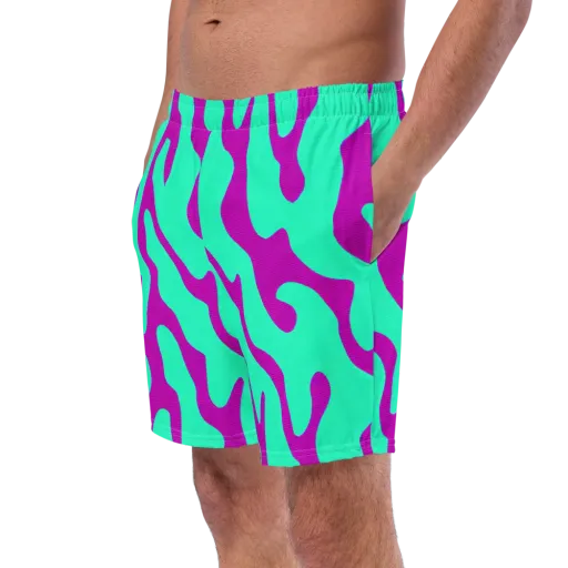 Aqua Voltage on a Swim Trunks