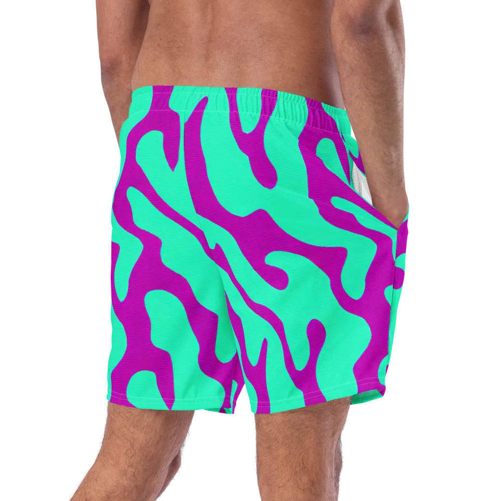 Aqua Voltage on Swim Trunks — Right Back