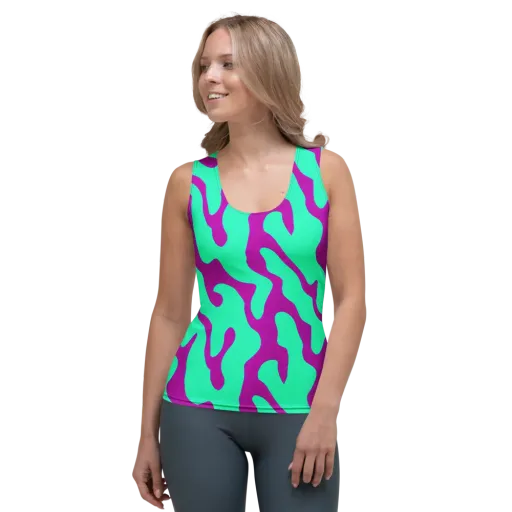 Aqua Voltage on a Women's Tank Top