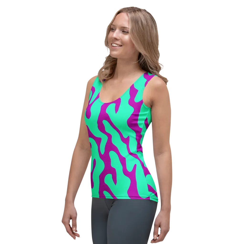 Aqua Voltage on Women's Tank Top — Left Front