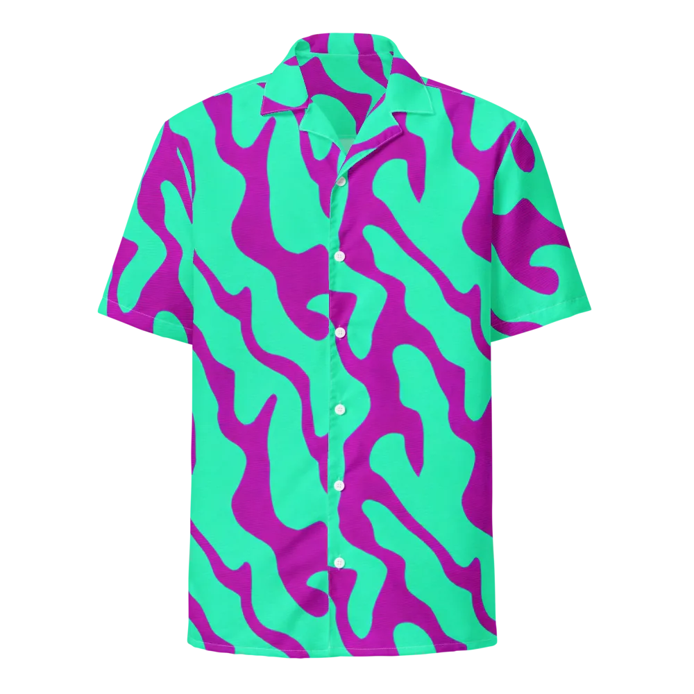 Aqua Voltage on Button Shirt — Front