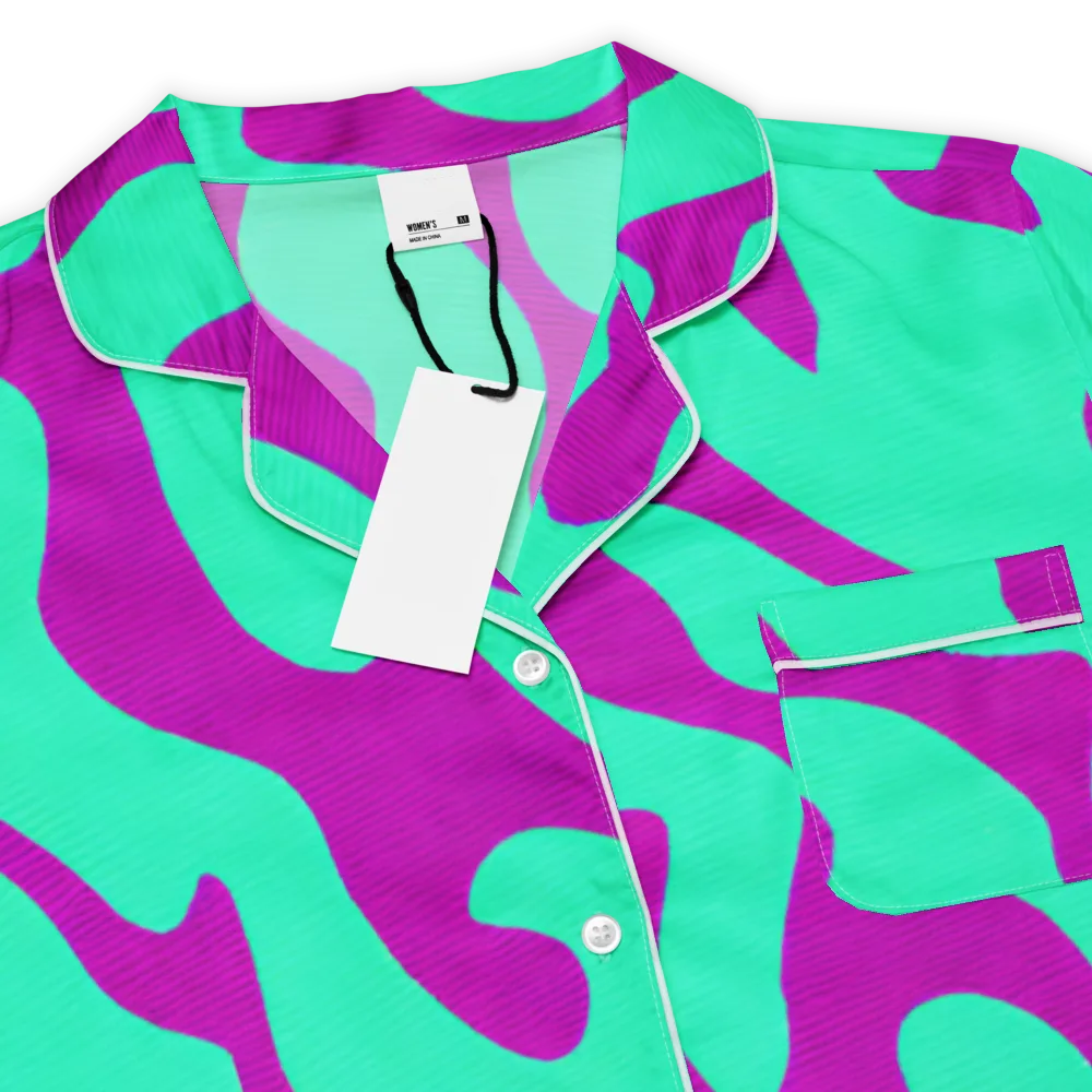 Aqua Voltage on Women's Short Sleeve Pajama Top — Product details