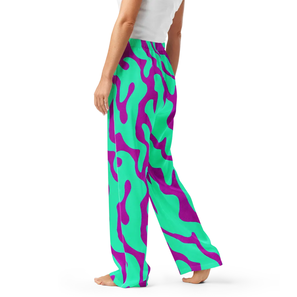 Aqua Voltage on Women's Pajama Pants — Left