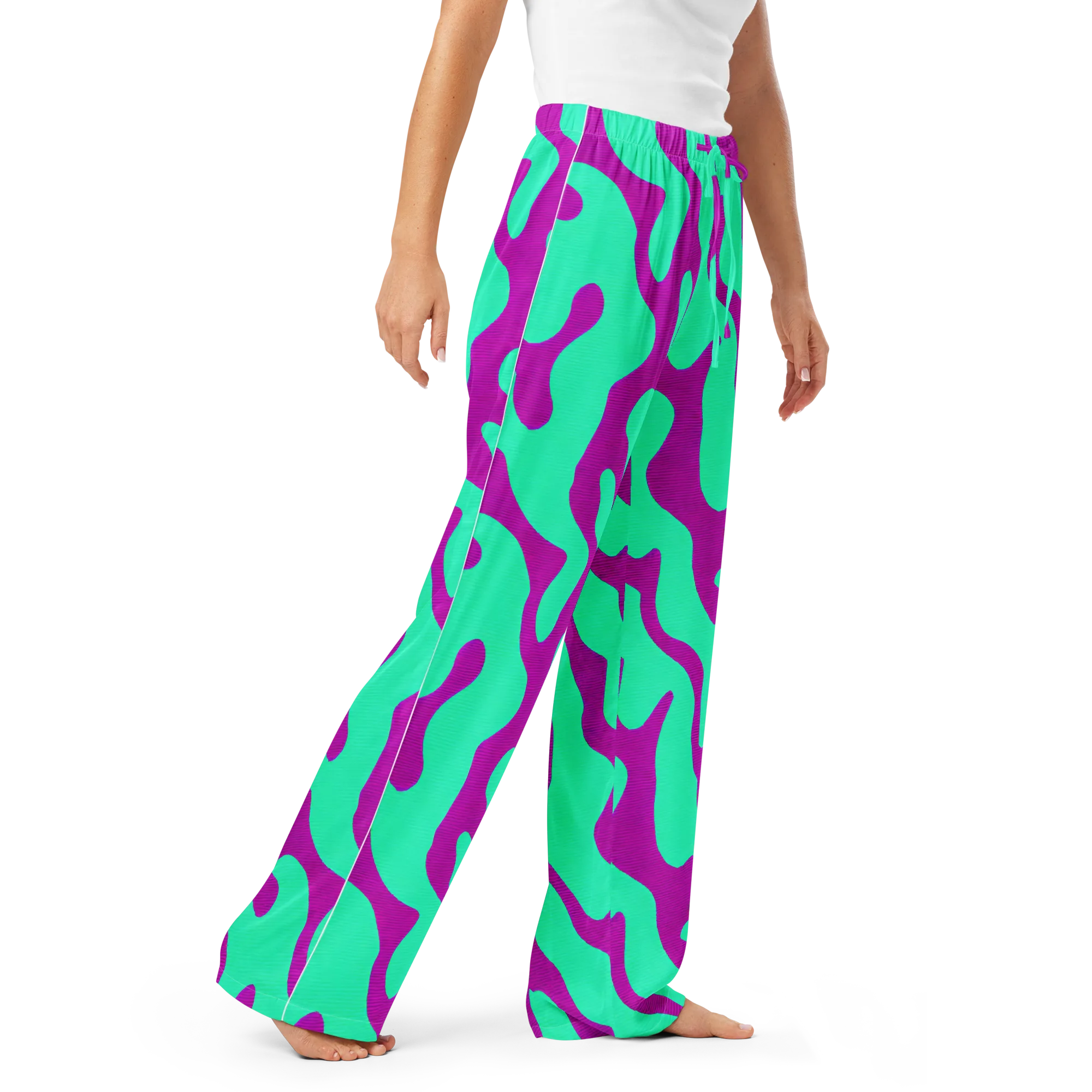 Aqua Voltage on Women's Pajama Pants — Right Front