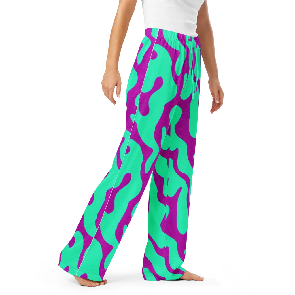 Aqua Voltage on Women's Pajama Pants — Right Front