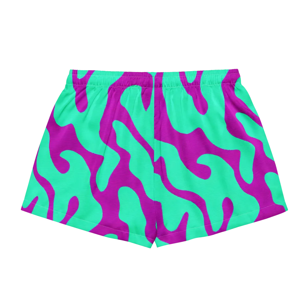 Aqua Voltage on Women's Pajama Shorts — Back