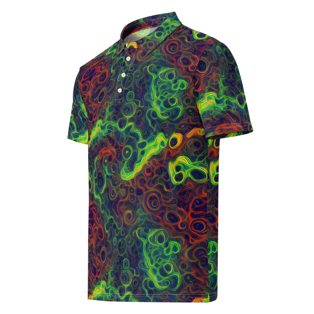 Cobalt Swirl on Men's Slim Fit Polo Shirt — Left Front