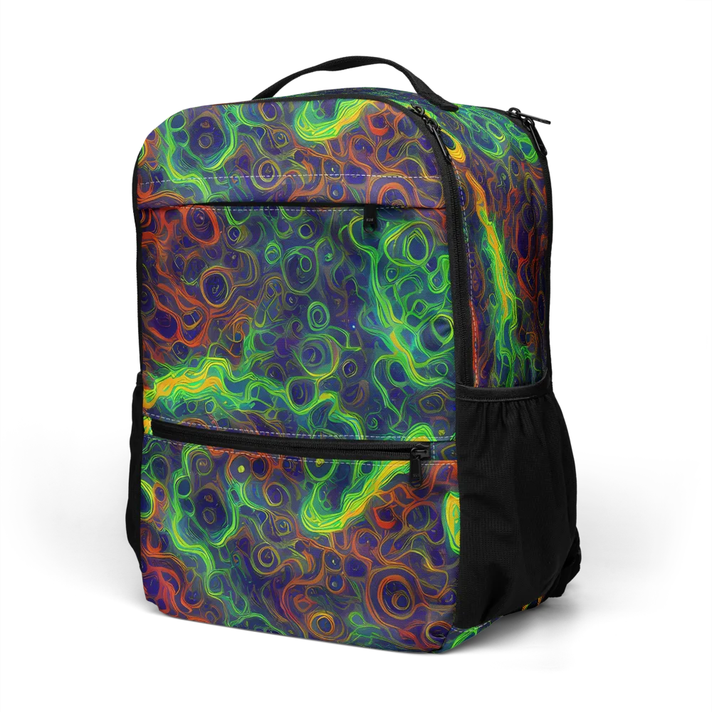 Cobalt Swirl on Utility Backpack — Left Front