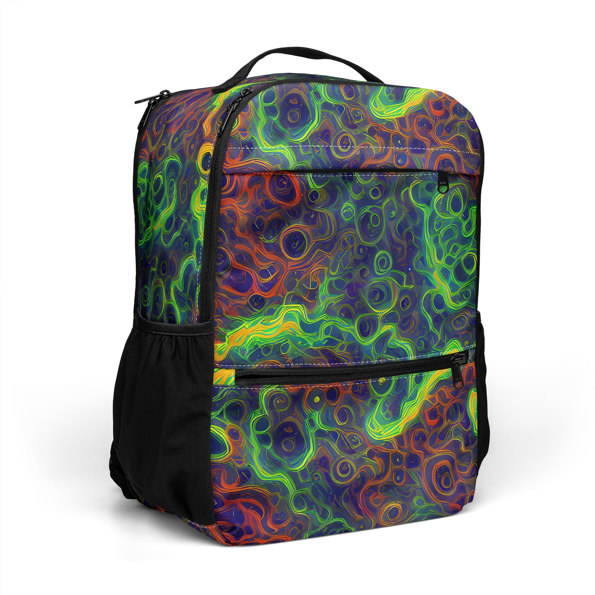 Cobalt Swirl on Utility Backpack — Right Front