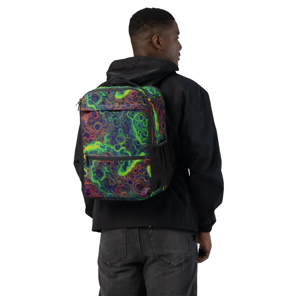 Cobalt Swirl on Utility Backpack — Back