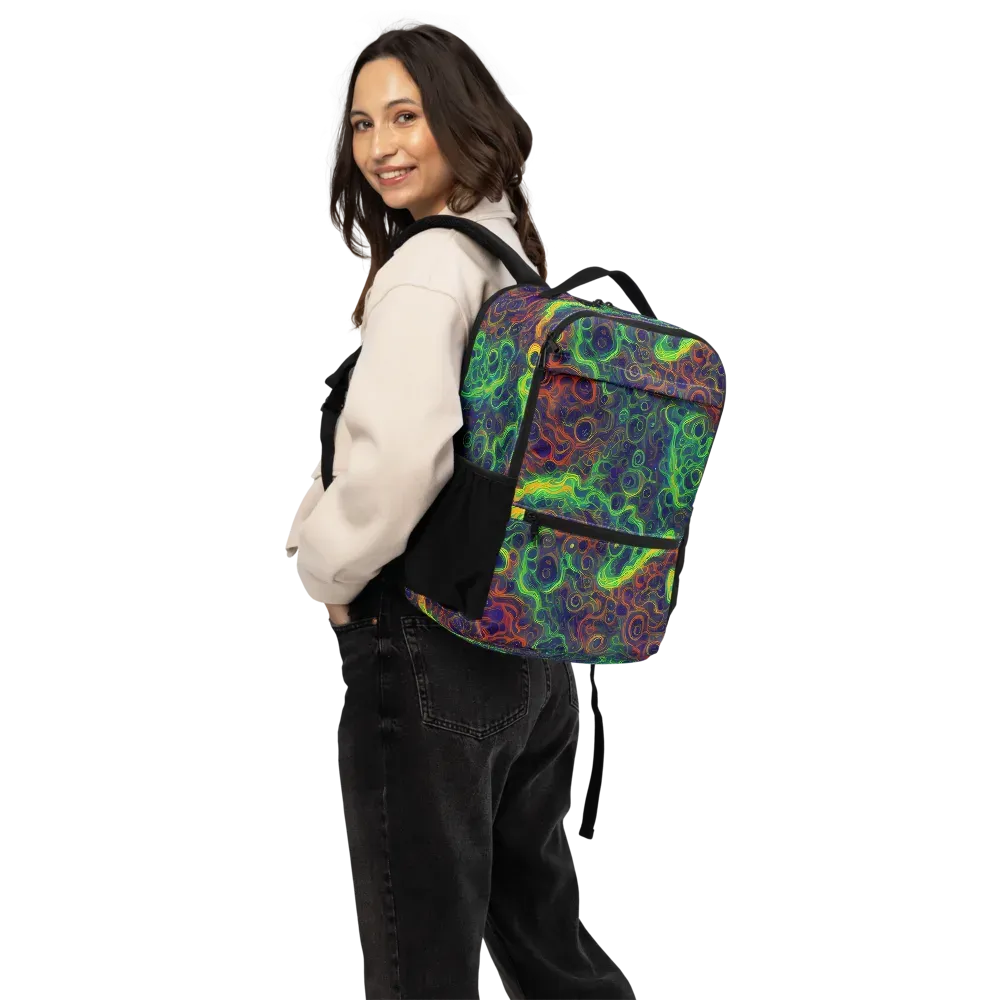 Cobalt Swirl on Utility Backpack — Back