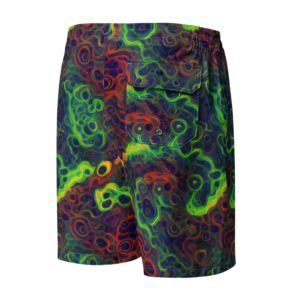 Cobalt Swirl on Men's Board Shorts — Back
