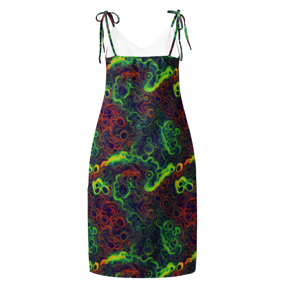 Cobalt Swirl on Slip Dress — Back