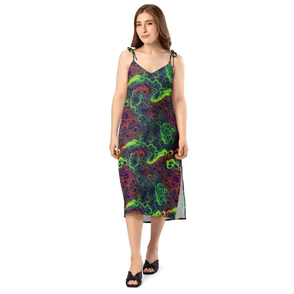 Cobalt Swirl on Slip Dress — Front