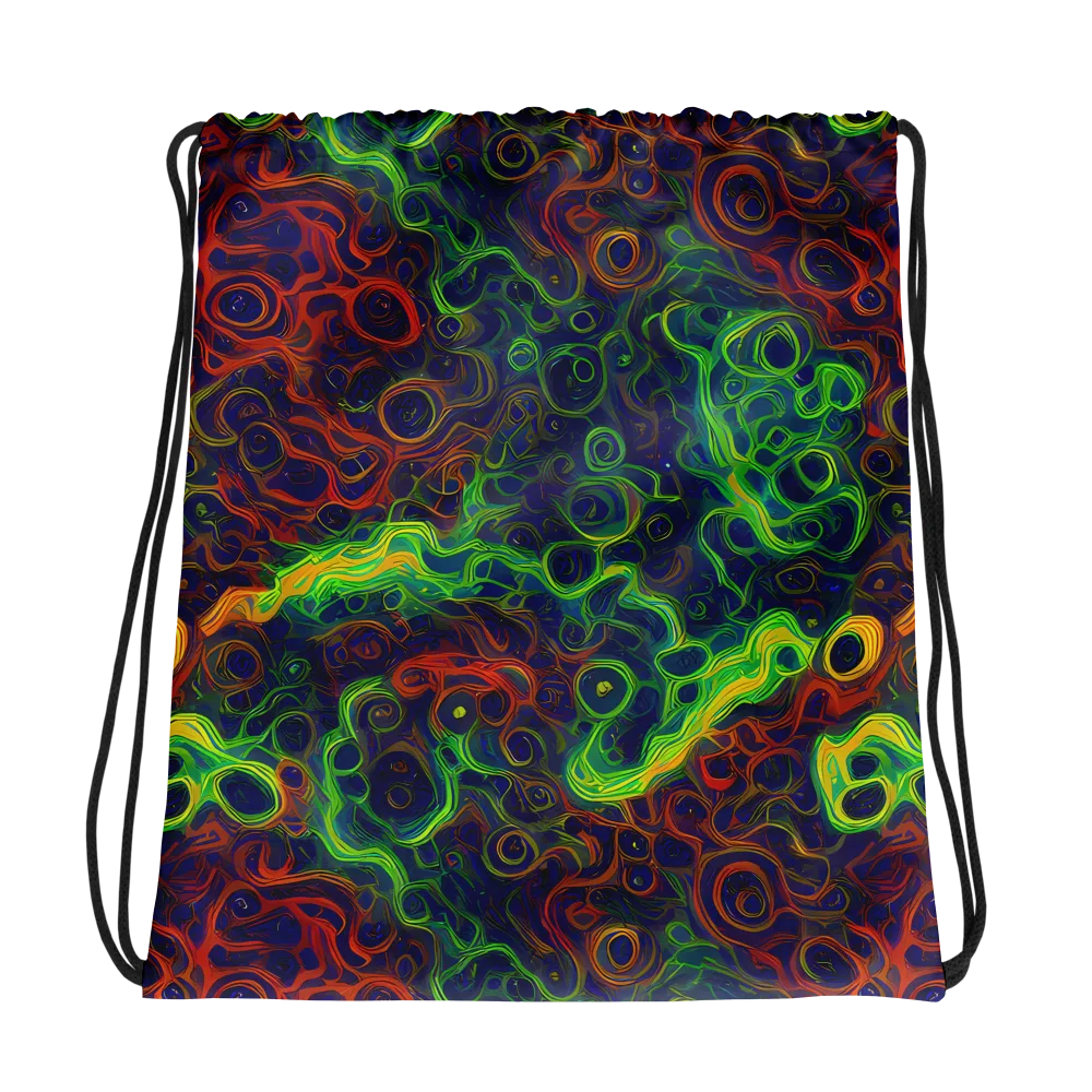 Cobalt Swirl on Drawstring Bag — Photo