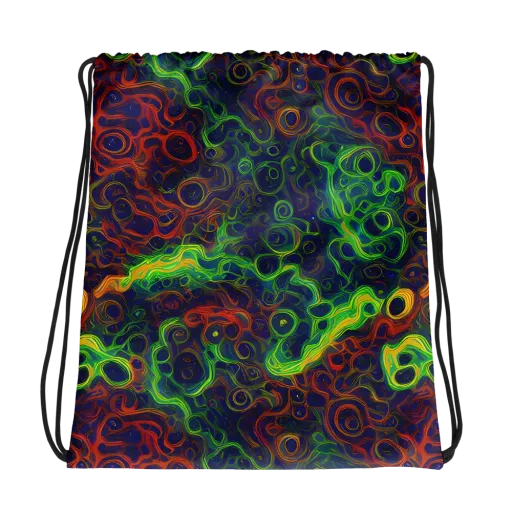 Cobalt Swirl on a Drawstring Bag
