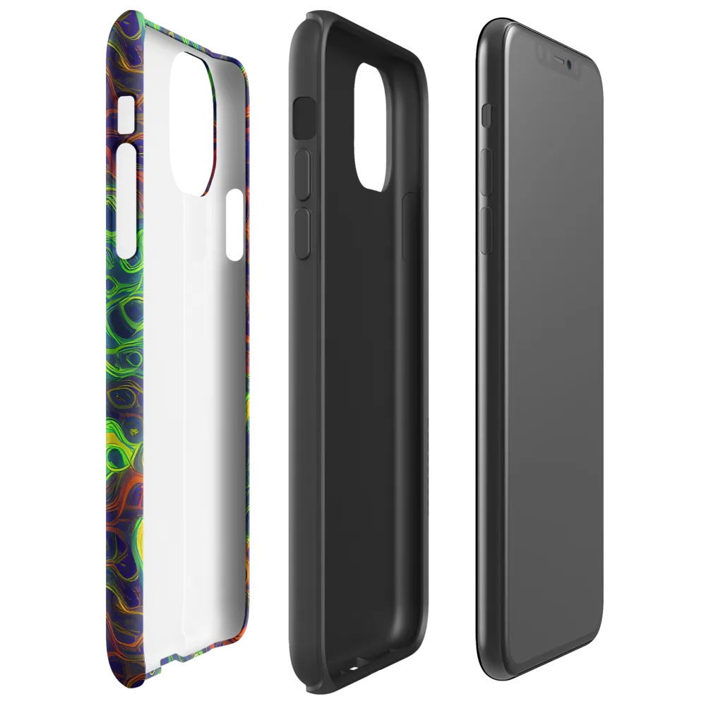 Cobalt Swirl on Tough Case for iPhone® — Right