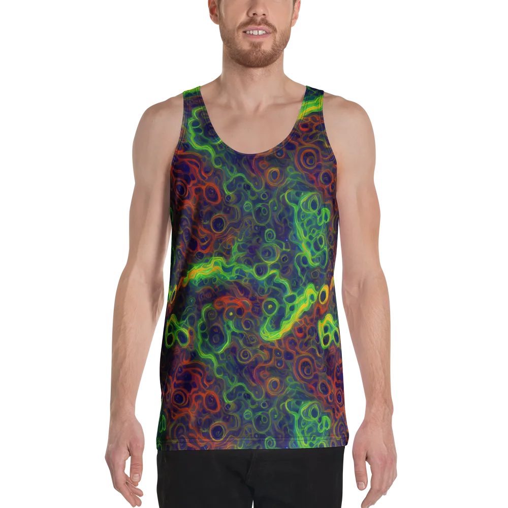 Cobalt Swirl on Men's Tank Top — Front