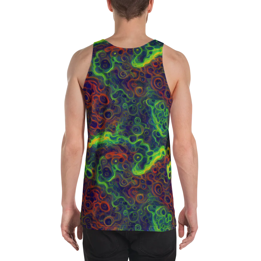 Cobalt Swirl on Men's Tank Top — Back