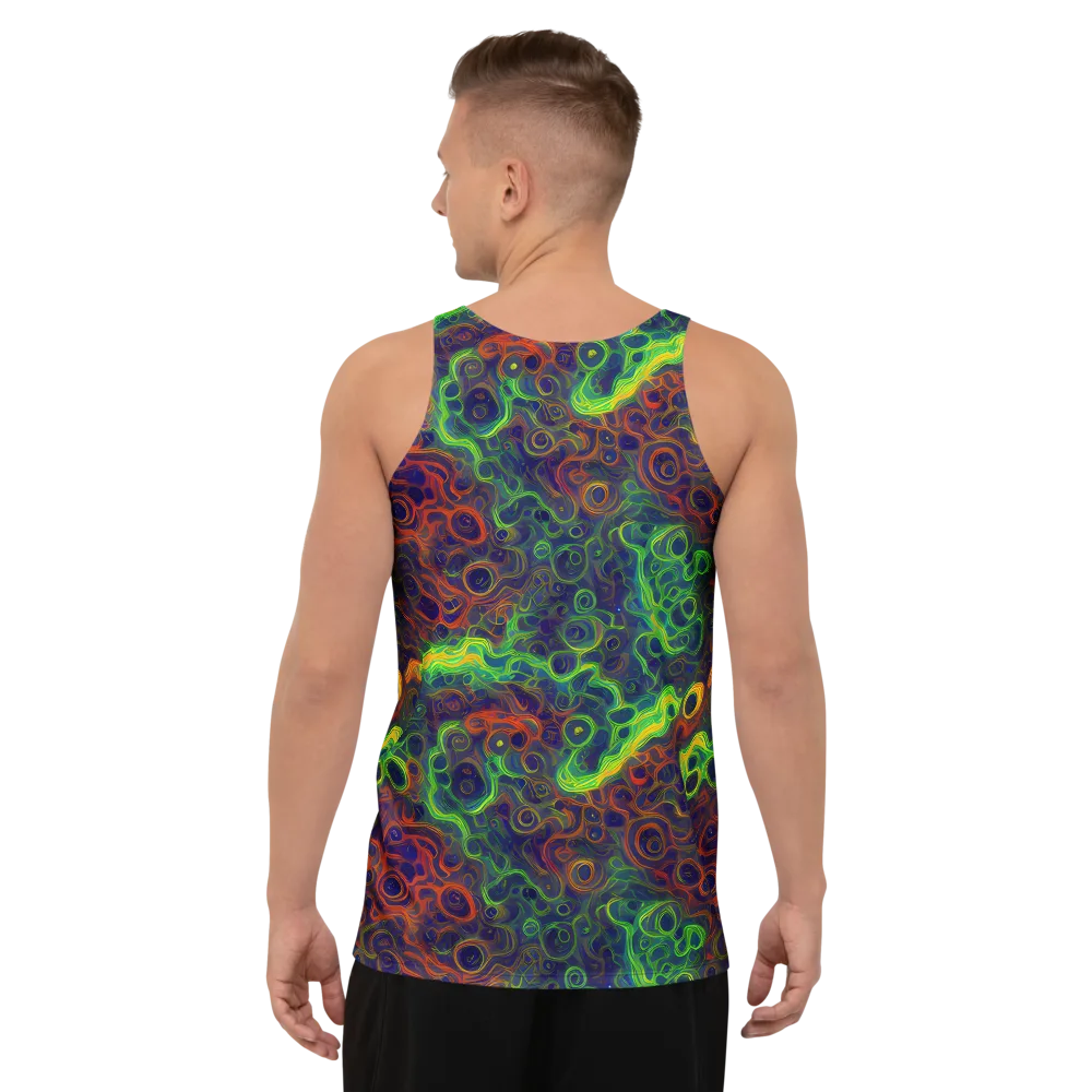 Cobalt Swirl on Men's Tank Top — Back