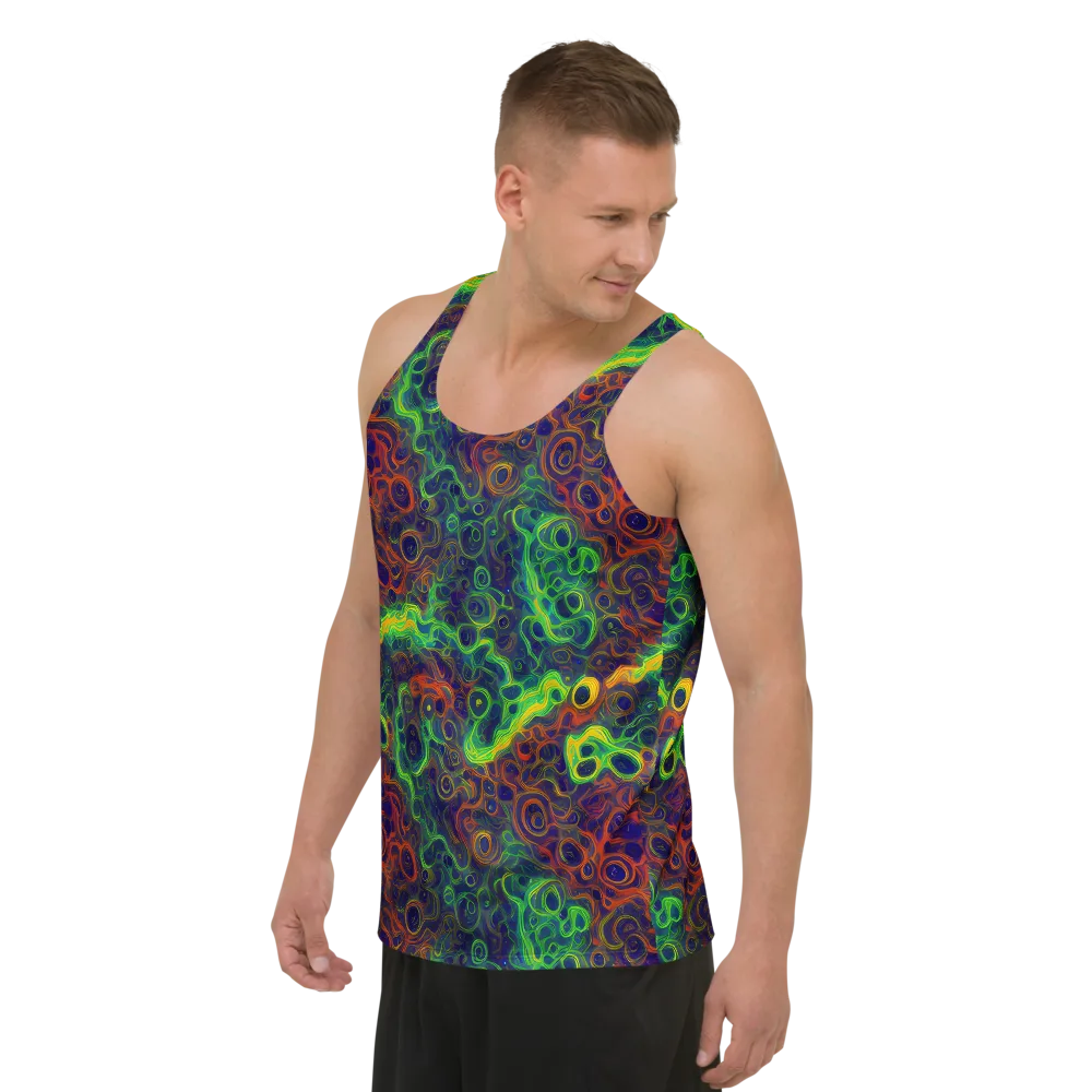 Cobalt Swirl on Men's Tank Top — Left Front