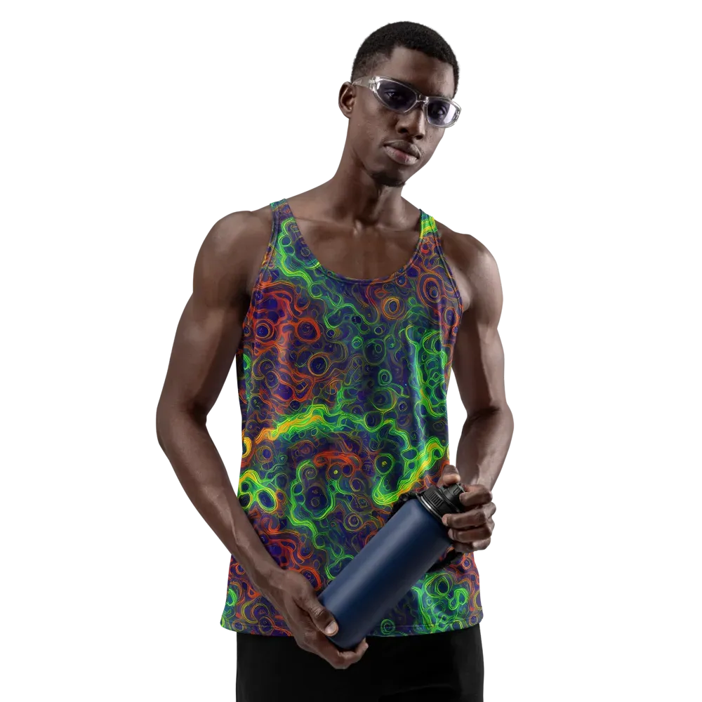 Cobalt Swirl on Men's Tank Top — Front