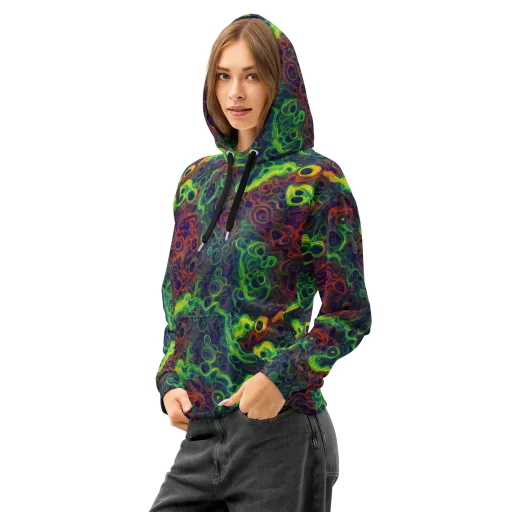 Cobalt Swirl on a Cotton Hoodie