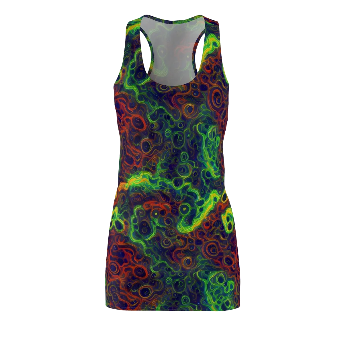 Cobalt Swirl on Racerback Dress — Front