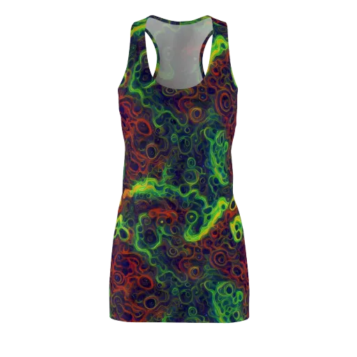 Cobalt Swirl on a Racerback Dress