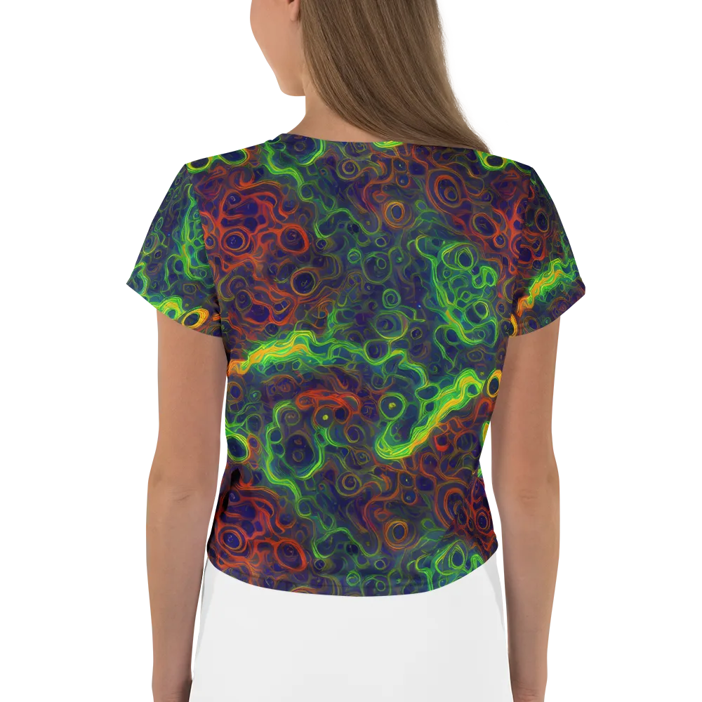Cobalt Swirl on Crop Tee — Back