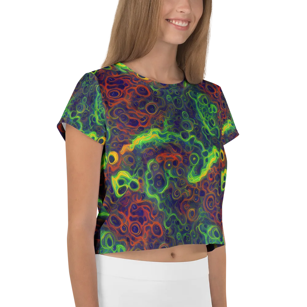 Cobalt Swirl on Crop Tee — Right