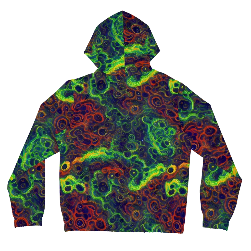 Cobalt Swirl on Women's Full-Zip Hoodie — Back