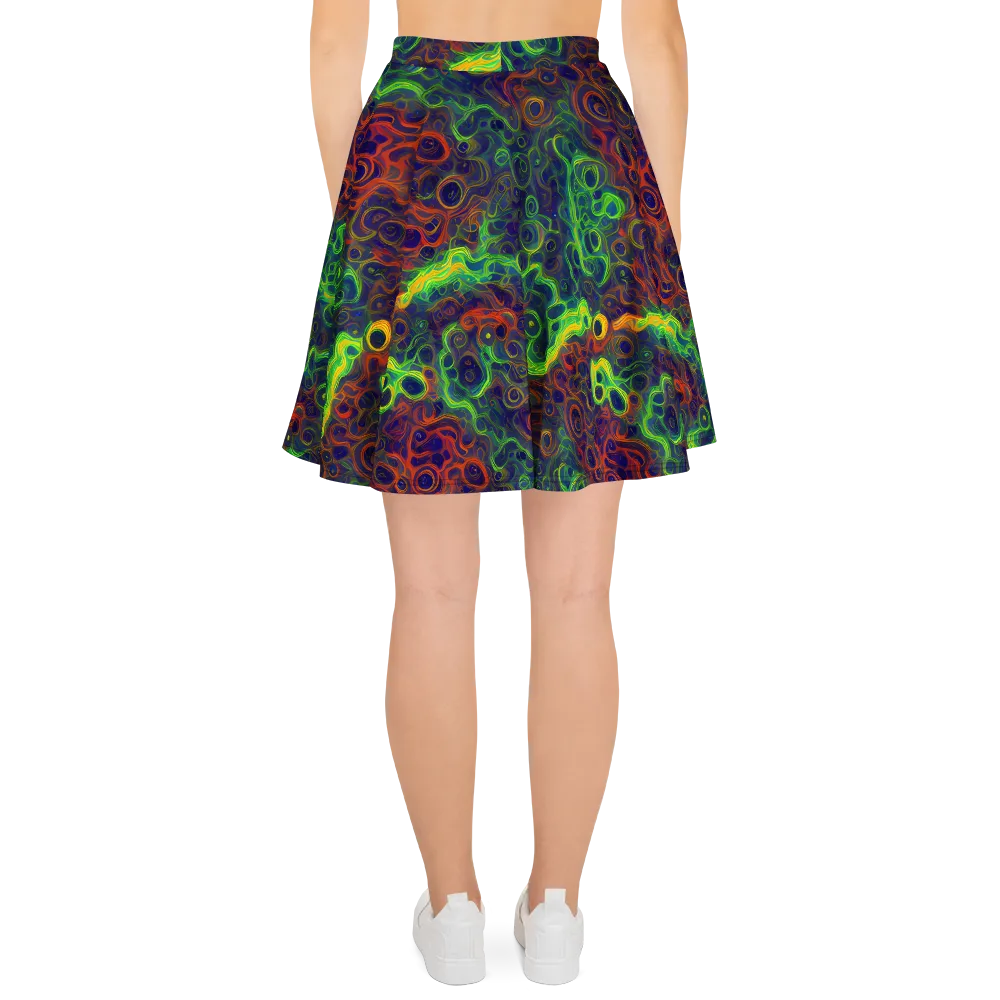 Cobalt Swirl on Skater Skirt — Back