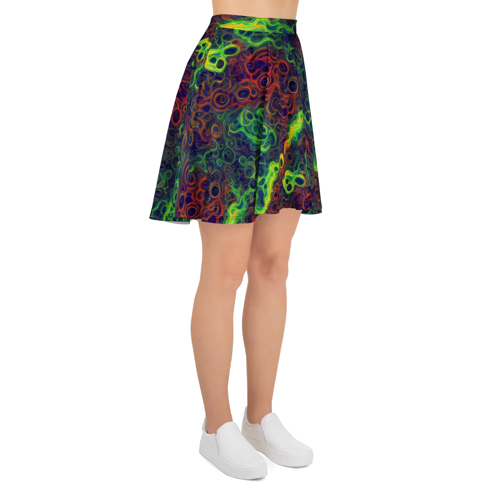 Cobalt Swirl on Skater Skirt — Right