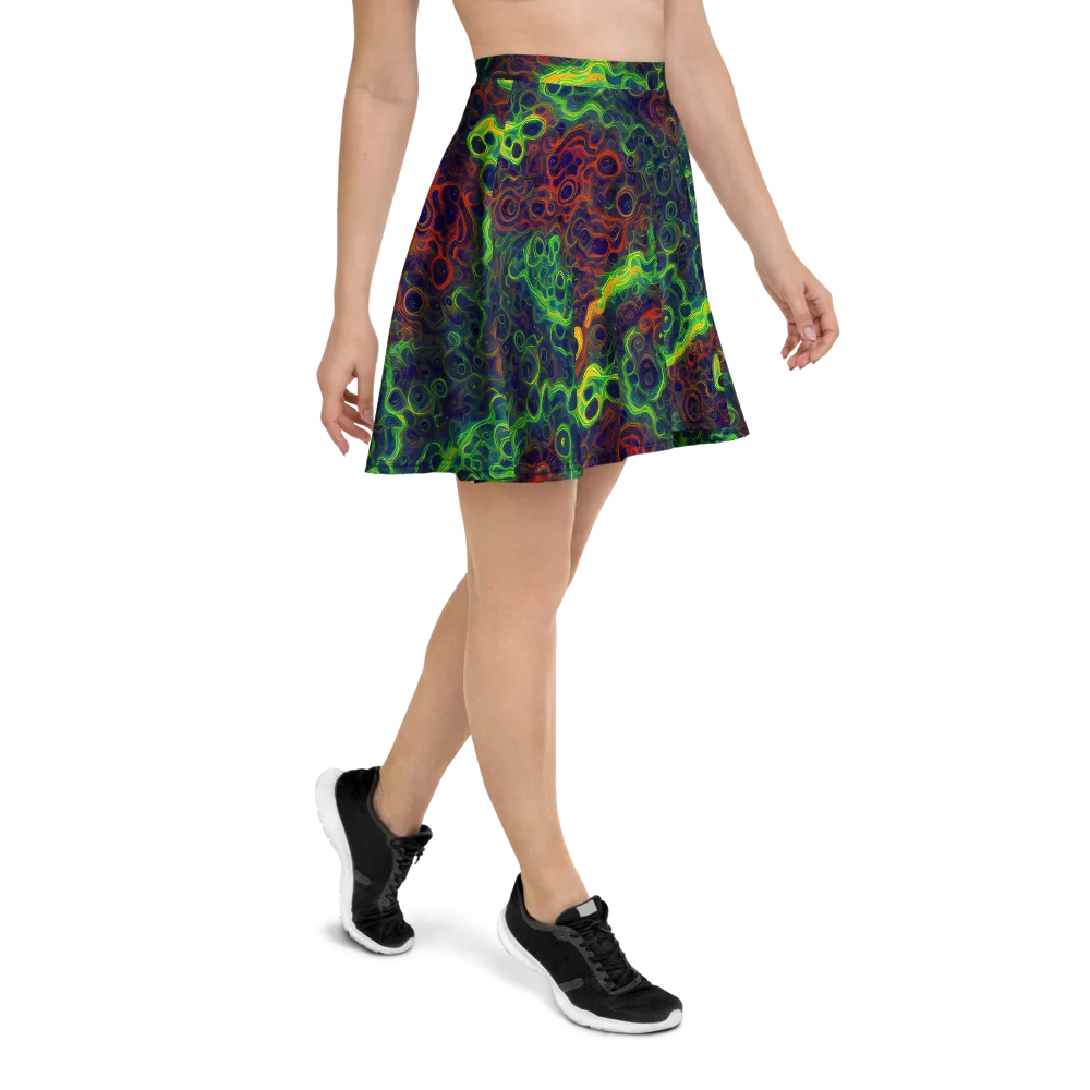 Cobalt Swirl on Skater Skirt — Right